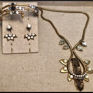 Stella & Dot necklace, bracelet, earrings